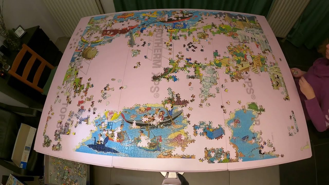 5000 pieces Jan van Haasteren - United Europe 1992 jigsaw puzzle time lapse.