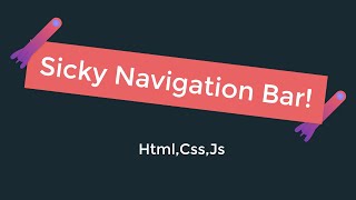 Sticky Navigation animation on Scroll! | Html, css and js