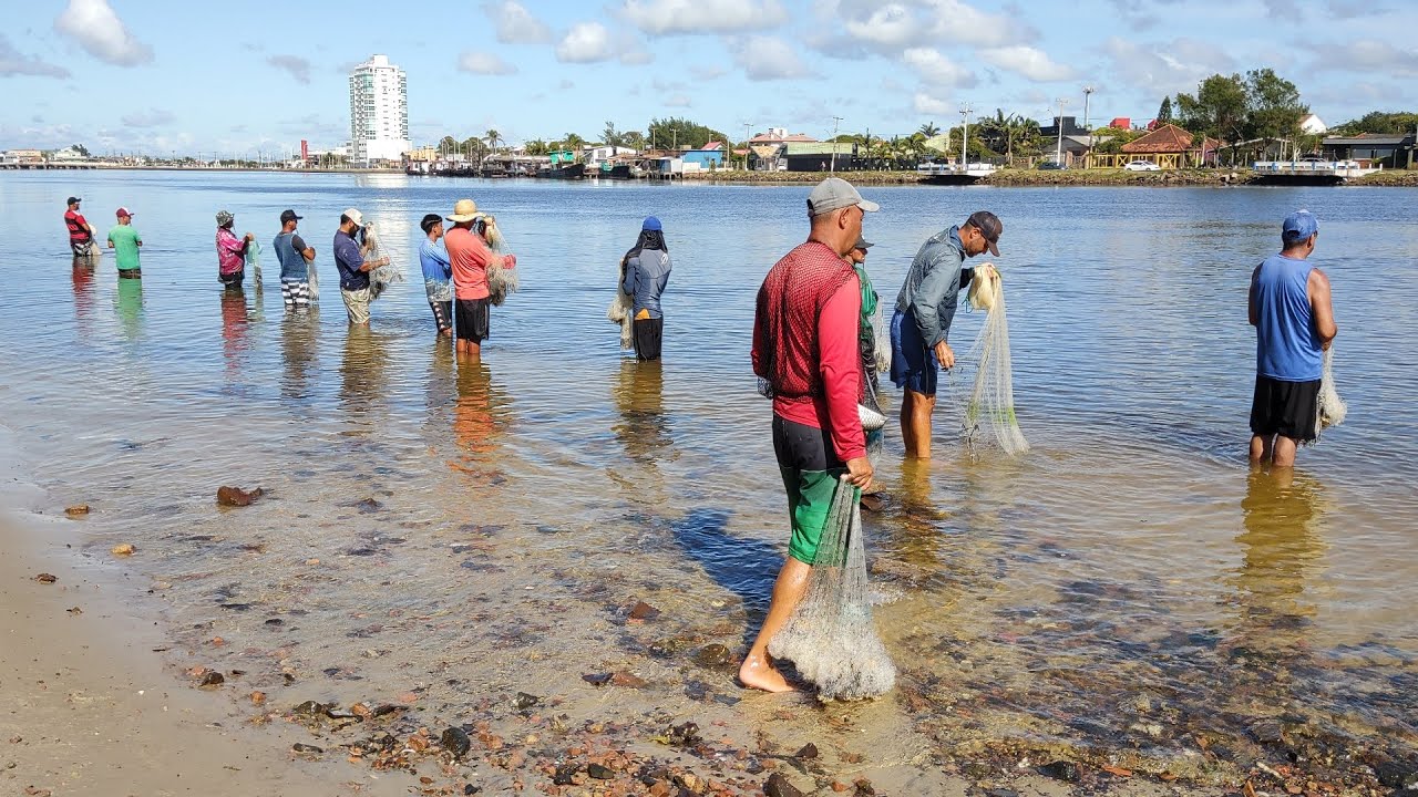 Pesca de tarrafas, 20-02-24, Barra, Tramandaí, RS. #pescadetarrafas #netfish #botos #mulletfish