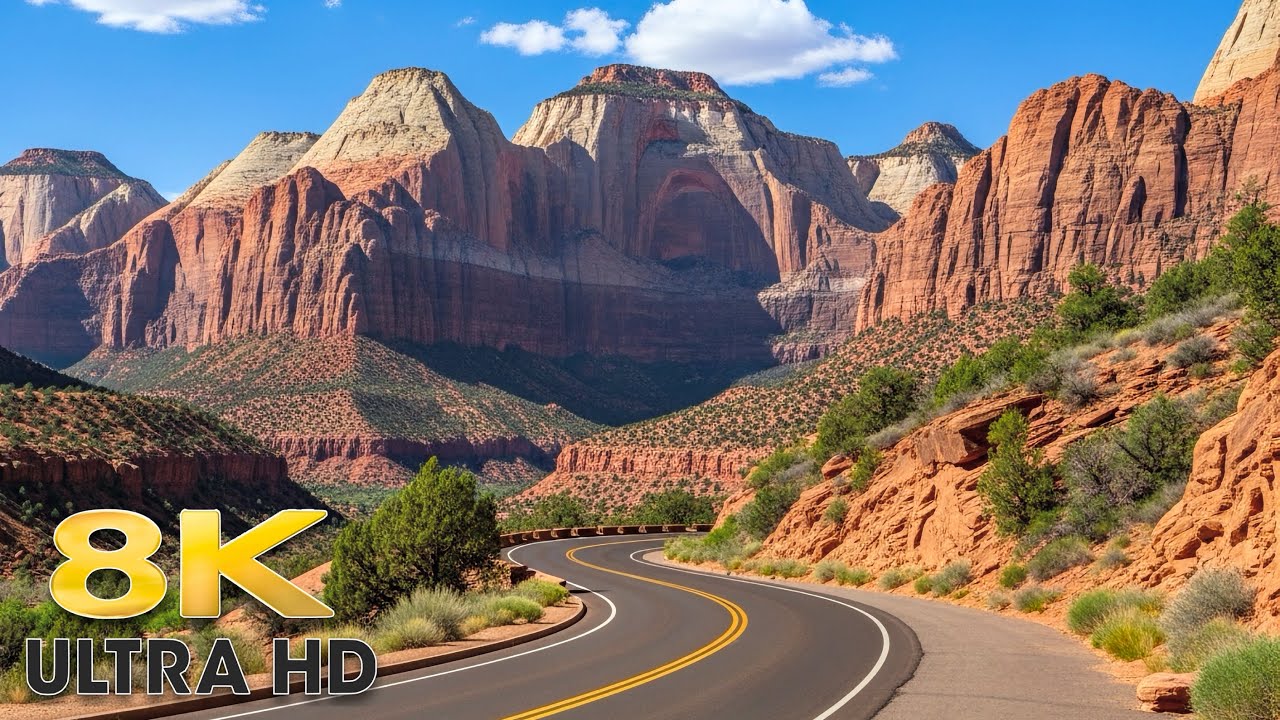 The Most Scenic Roads in Zion National Park Utah 8K