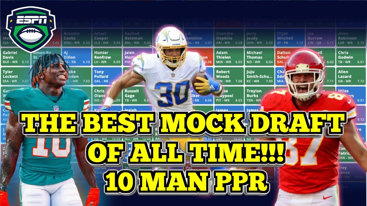 YOU CAN'T BUILD A BETTER MOCK DRAFT THAN THIS!!! 10 Man PPR NFL