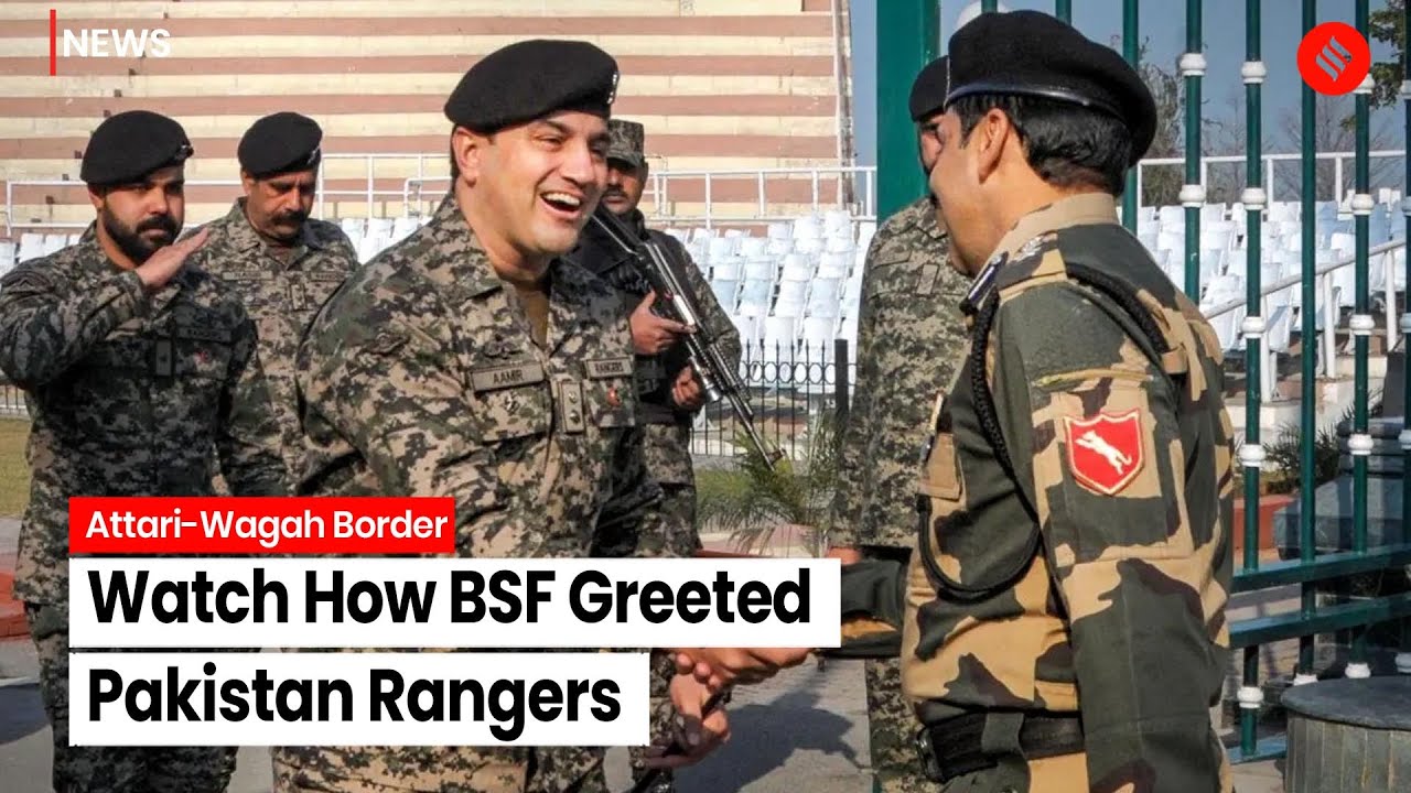 Punjab BSF  Pakistan Rangers Exchange Sweets At Attari Wagah Border On Republic Day