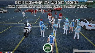 RED DRAGON VS WHITE TIGER | RESCUE WAR! AT THE FAR RIGHT LANE OF THE TOLL ROAD | #indopriderp #on...