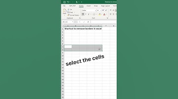 shortcut remove border in excel #excel #exceltips #excel #excelfunction #exceltricks