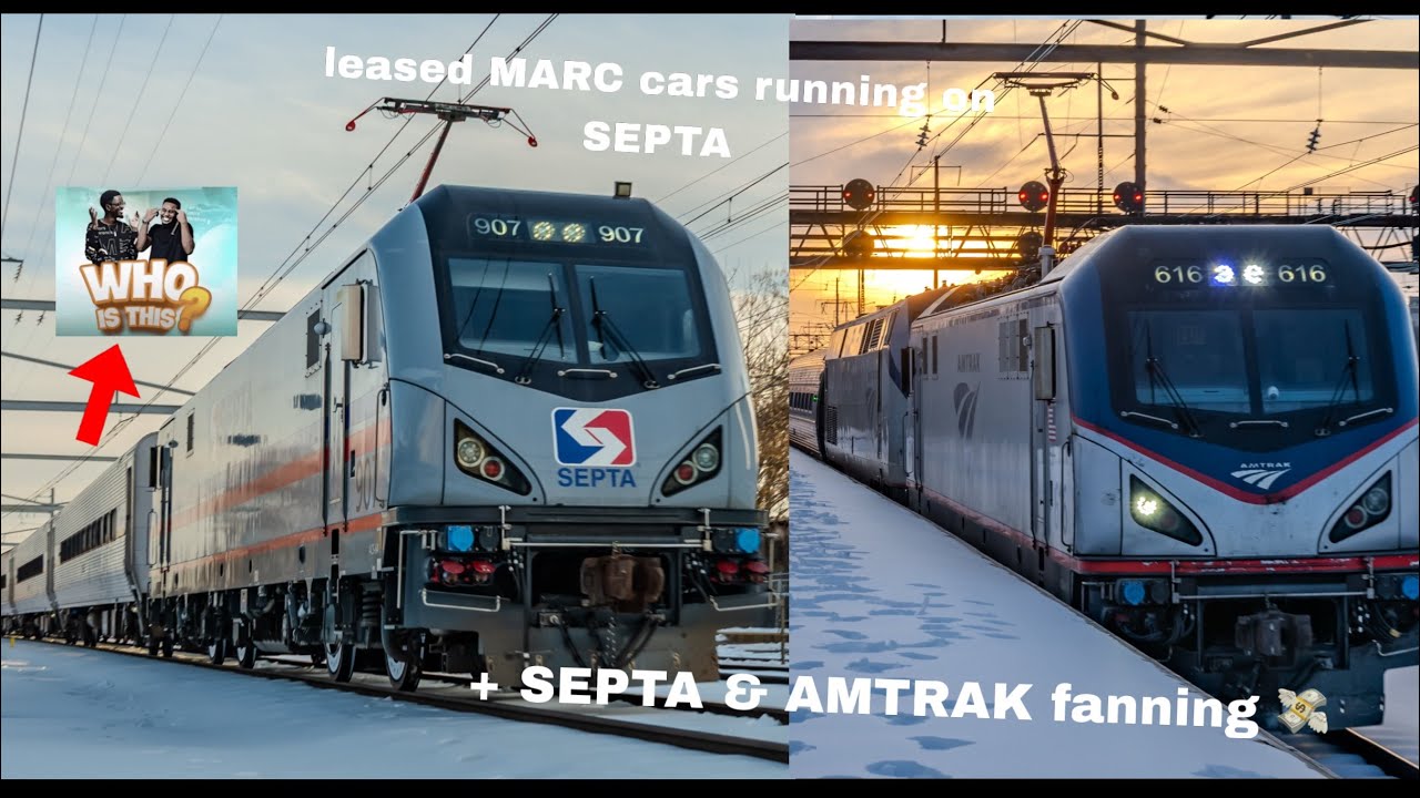 Leased MARC cars running on SEPTA, + AMTRAK NEC and SEPTA fanning. 