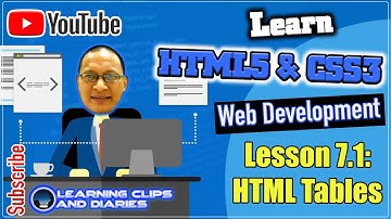 Learn HTML5 Lesson 7.1 HTML Tables | Web Design