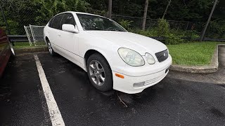 2002 Lexus GS300 startup, rev and horn