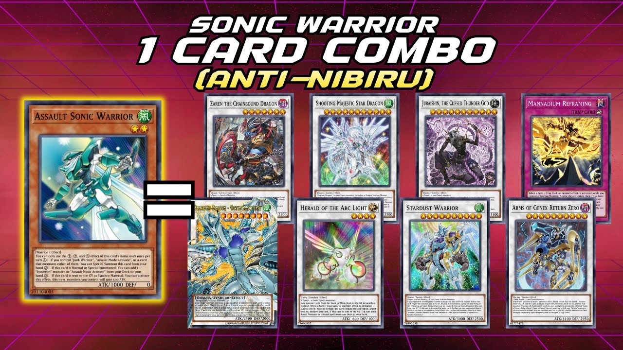 INSANE 1-Card Combo! Sonic Warrior Synchro Ends on 12+ Negates & Anti-Nibiru INSANE 1-Card Combo! Sonic Warrior Synchro Ends on 12+ Negates & Anti-Nibiru