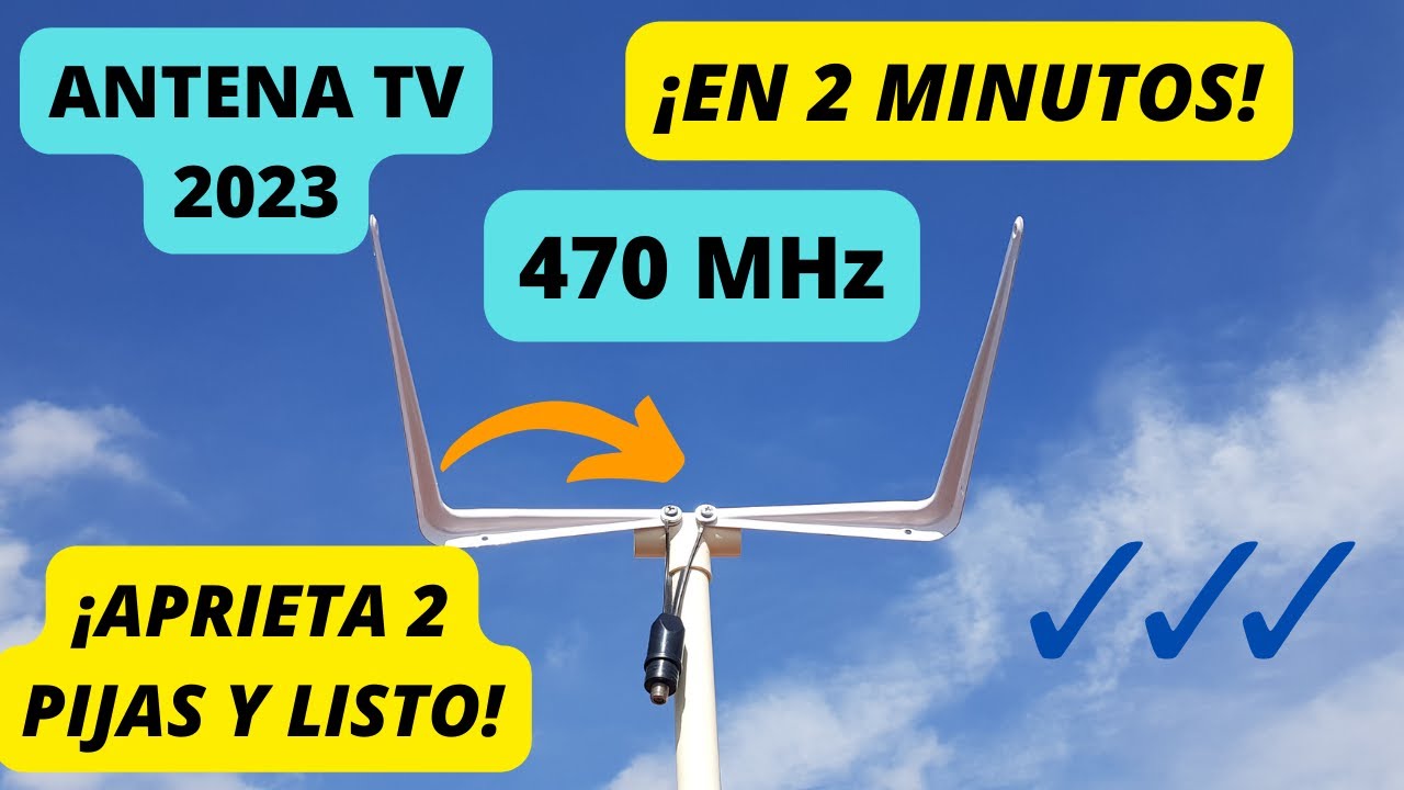 ✓La Mejor Antena TV 2023 que debes CONSTRUIR, ALCANCE 100 km, no