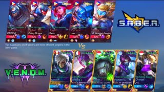 V.E.N.O.M SQUAD vs S.A.B.E.R SQUAD!! (intense match) | WHO WIN?