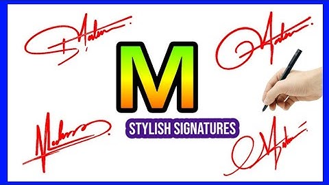 How to draw signature like a billionaire ( for alphabet M )