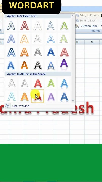 How to use Word Art in Excel / Tip of the day/ Excel Tutorials - YouTube