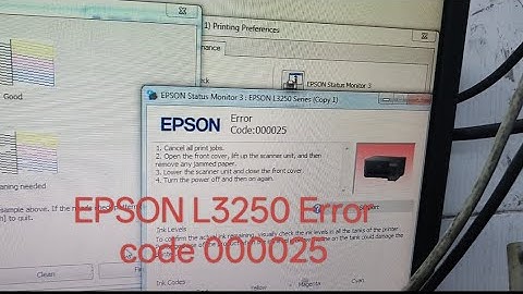 EPSON L3250 ERROR CODE 000025 problem solve