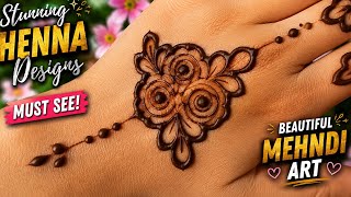 Rose mehndi design | Simple back hand mehndi design | Easy mehndi designs | HennaShri