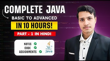 Java Complete Course in Hindi | Basic to Advanced | Part 1 | Full Java Tutorial for Beginners 🔥