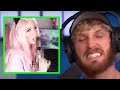 LOGAN PAUL REACTS TO BELLE DELPHINE...