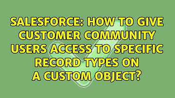 How to give Customer Community users access to specific record types on a custom object?
