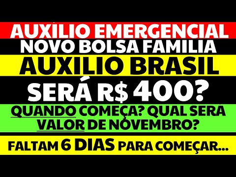 400 REAIS AUXÍLIO BRASIL BOLSA FAMÍLIA AUXÍLIO EMERGENCIAL QUANDO COMEÇA O AUXILIO? QUAL É O VALOR?