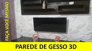 DIY PAREDE 3D DE GESSO FEITO COM MOLDE DE PAPELÃO