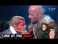 The rock annihilates cody rhodes in blood reaction