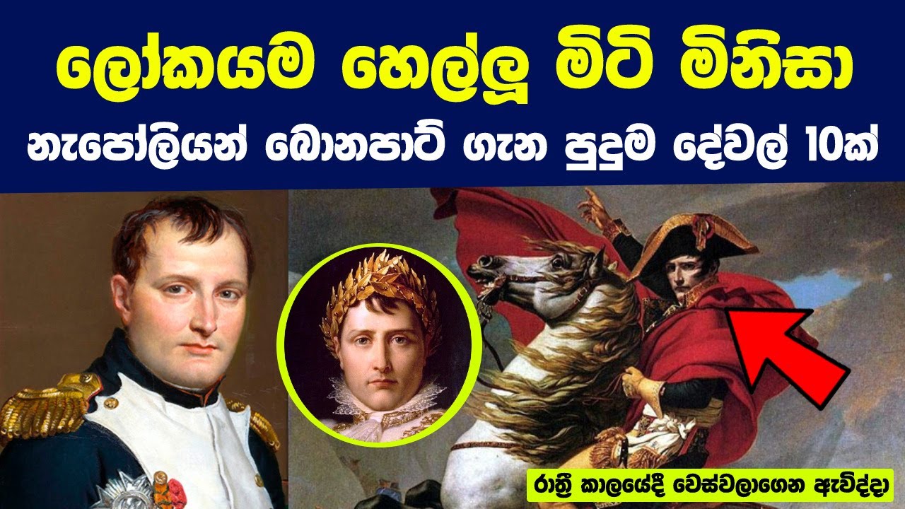 ලෝකයම හෙල්ලූ මිටි මිනිසා නැපෝලියන් බොනපාට් ගැන පුදුම දේවල් 10ක් | Biography of Napoleon Bonaparte