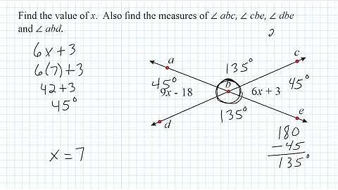Solving Equations With A Variable On Both Sides - Vertical Angles