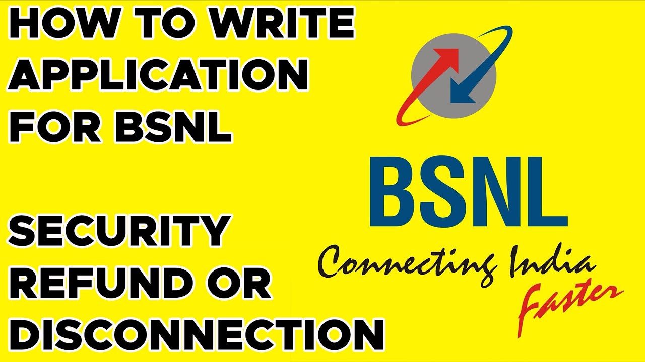 application letter for closing bsnl broadband connection