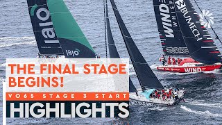 The Teams Depart For The Grand Finale! | VO65 Sprint Stage 3 Start Highlights | The Ocean Race