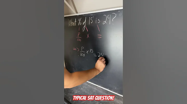 Percentage problem on the SAT #math #algebra #SAT #asvab