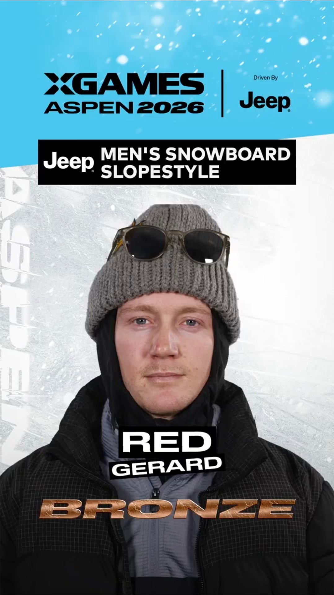 Red Gerard Bronze Medal run in the Jeep Men's Snowboard Slopestyle