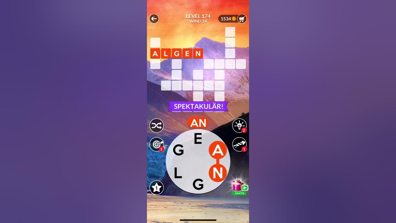 WORDSCAPES Level 174 Lösung Deutsch - YouTube