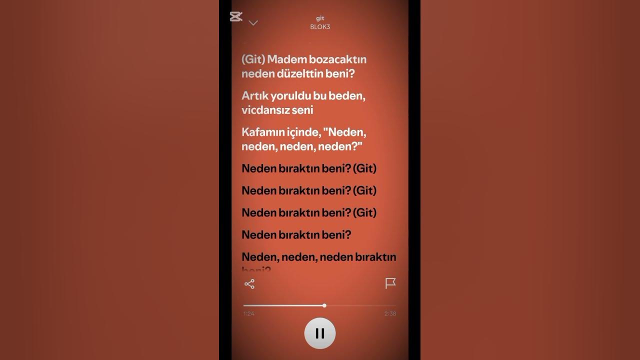 BLOK3 - git | Lyrics | #BLOK3 #git #MüzikShorts #spotify #Lyrics