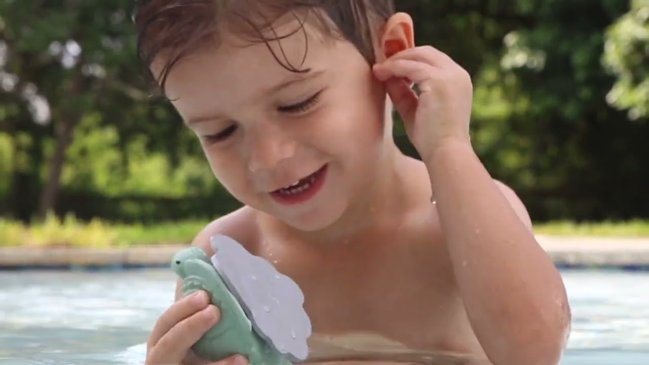 HEVEA SQUEEZE'N'SPLASH BATH TOYS - WHALE & TURTLE GIFT SET