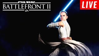 STAR WARS BATTLEFRONT 2 LIVE! -  The Last Jedi DLC Event Upgraded Heroes Gameplay SWBF 2