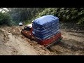 Ford Ranger Toyota Hilux and Mitsubishi Strada Triton on extreme muddy and climbing routes