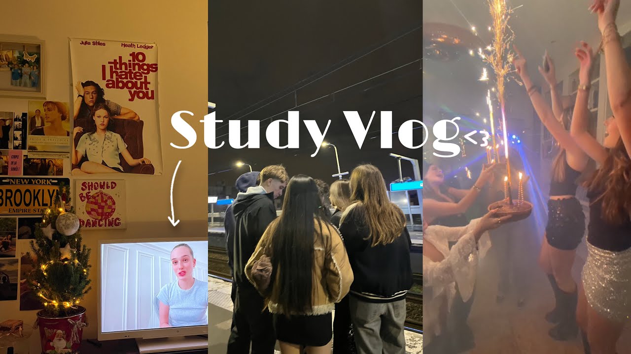 Study vlog : une semaine de cours (révisions, soirée, copains)