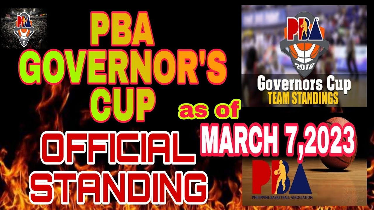 PBA SEASON 47th GOVERNORS CUP. OFFICIAL TEAM STANDING AND GAME