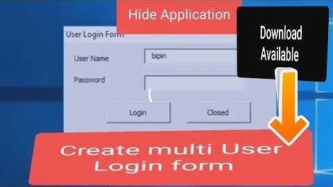 Create Excel Login and logout form for multiple users with Hide Application Part-1 Hindi