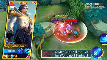 XAVIER TUTORIAL | How To Counter Meta Hyper Karina | Build Top 1 Global Xavier - Mobile Legends