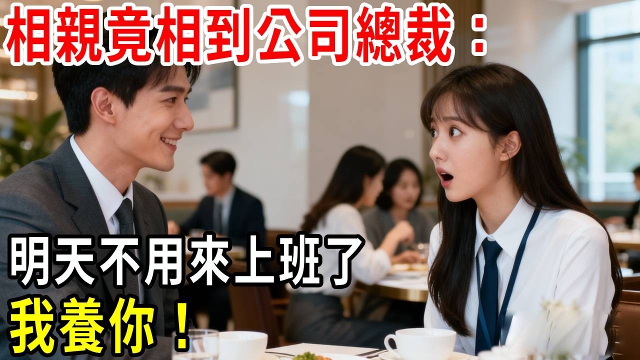 被逼迫去相親，對方竟是我公司總裁：明天不用來上班了，我養你！#掉馬甲#甜寵 #閃婚#情感故事 #霸道總裁 #婚姻#都市愛情 #先婚後愛 #霸道總裁 #灰姑娘#爽文 #婚姻