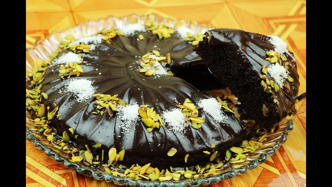 كيك الشوكولاته الاسفنجية بصلصة الشوكولاتة كيكة ال7 ملاعق بالشوكولاته مع رباح محمد ( الحلقة 532 )