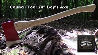 The New Council Tool 24 Boys Axe - Excellent Size For A Bushcraft Pack Axe - Highcarbonsteel Love