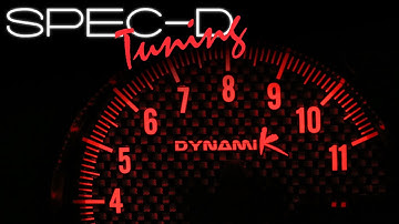 SPECDTUNING DEMO VIDEO: 5 INCHES 7 COLOR RPM GAUGE WITH SHIFT LIGHT SILVER