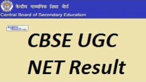 UGC-NET  5 NOV 2017 RESULT OUT CBSE NET