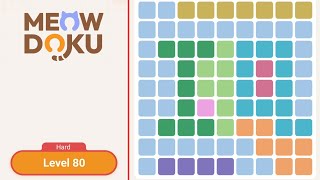 Meowdoku Brain Puzzle Level 80 Game Walkthrough