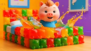 Yummy Candy Beds! 🍭 Animals Jumping on the Bed | ABC Animals Alphabet Sounds Song for Kids screenshot 5