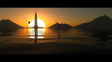 Lighthouse Nature Scene (Day) | 3D Animation (made with Blender)