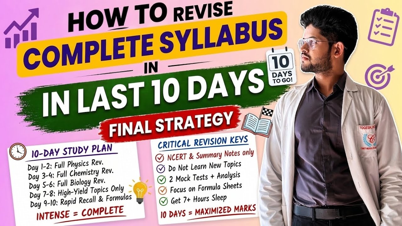 HOW TO REVISE COMPLETE SYLLABUS IN LAST 10 DAYS #neet #NEETEXAM # ...
