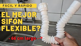 COMO instalar BIEN un SIFÓN FLEXIBLE 👌 FÁCIL Y RÁPIDO 🚿 PROYECTO  SUSTENTABLE ÑAMKU 