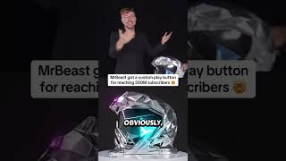 MrBeast received a special custom 500 Million Play Button award directly from YouTube CEO Neal Mohan